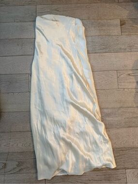 Reformation Joana Cream Silk dress